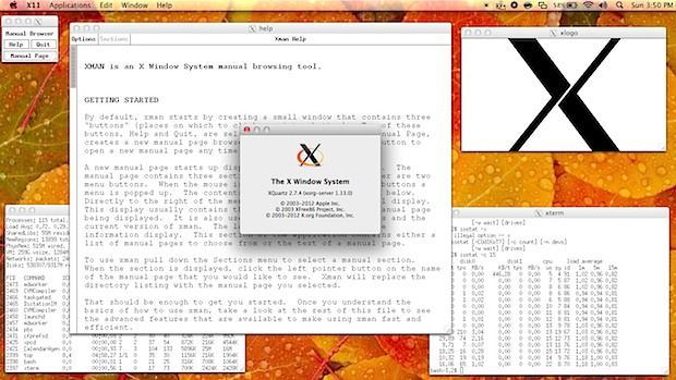Запустите X11 в Mac OS X с XQuartz
