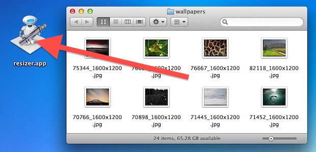 Пакетное изменение размера изображений в Mac OS X с помощью Automator