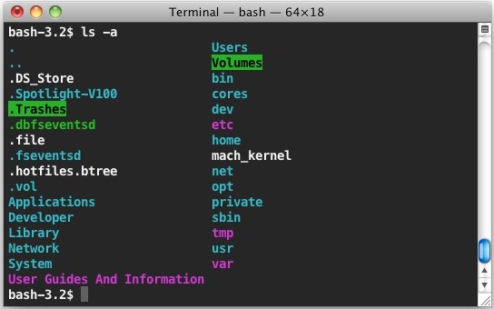 Добавить цвет в терминал в Mac OS X