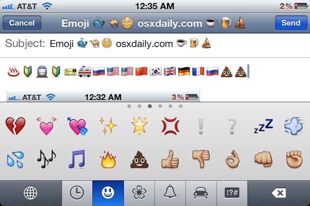 Включите клавиатуру Emoji на iPhone
