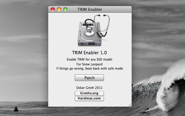 Включение TRIM SSD в Mac OS X 10.6.7