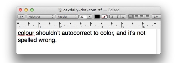 Установите приоритет языка в Mac OS X Auto Correct, чтобы предотвратить неточные исправления, такие как «Цвет» на «Цвет»