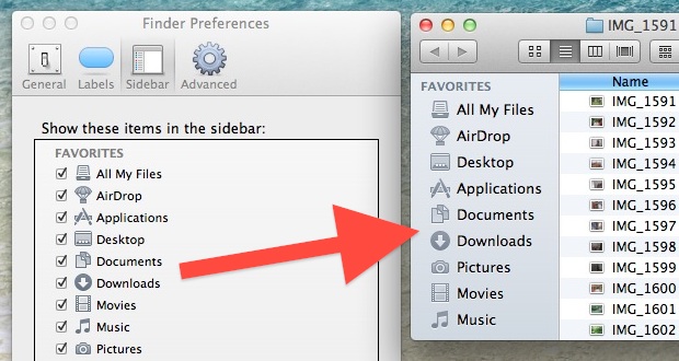 Вернуть личные папки на боковую панель рабочего стола Mac OS X