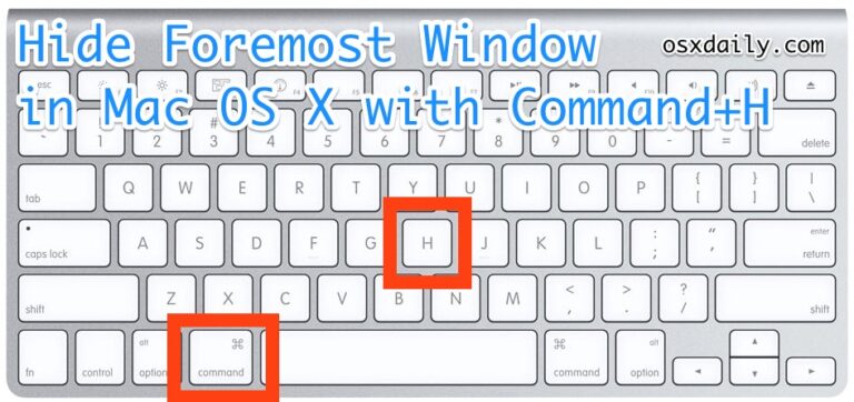 Скрыть все окна на Mac с помощью сочетаний клавиш
