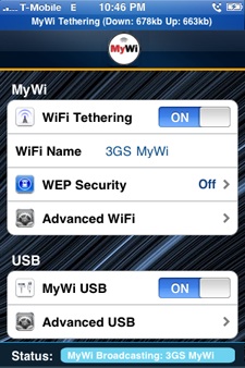 Превратите iPhone в точку доступа Wi-Fi с помощью MyWi и Jailbreak
