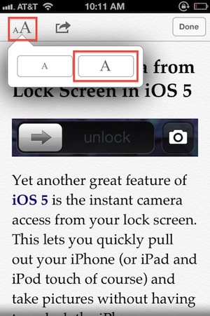 Как увеличить размер шрифта в Safari на iPhone с помощью Reader