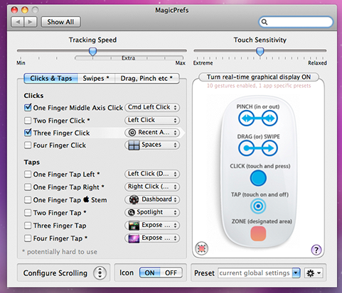 MagicPrefs улучшает функциональность Magic Mouse для Mac