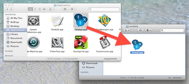 Как переместить приложения из папки приложений в Mac OS X