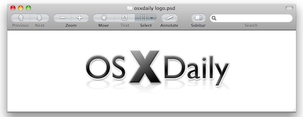 Просмотр файлов PSD без Photoshop в Mac OS X