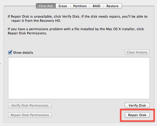 Восстановление загрузочного диска в Mac OS X с помощью Disk Utility и Recovery HD