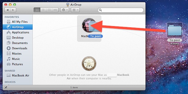 Как использовать AirDrop в Mac OS X