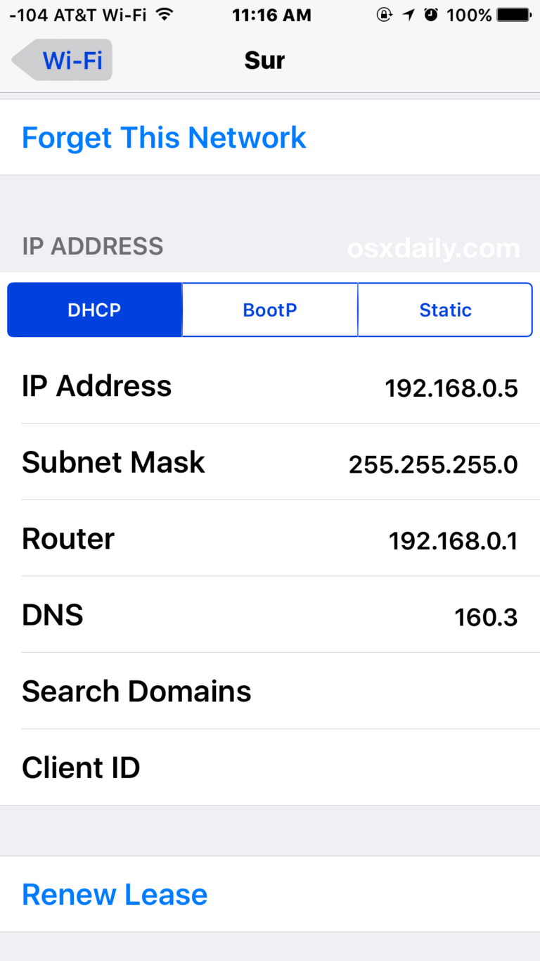 Как узнать IP-адрес iPhone или iPad в iOS