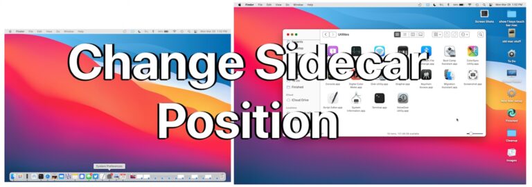 Как изменить положение боковой панели iPad на Mac