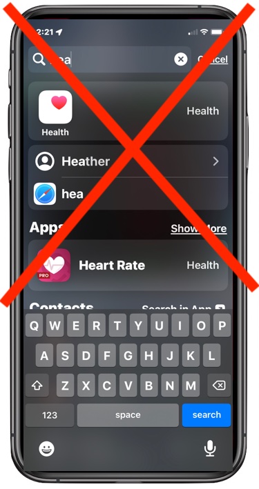 Как отключить поиск Spotlight с экрана блокировки на iPhone
