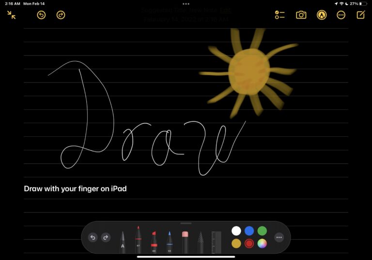 Не можете рисовать пальцем на iPad?  Вот почему!