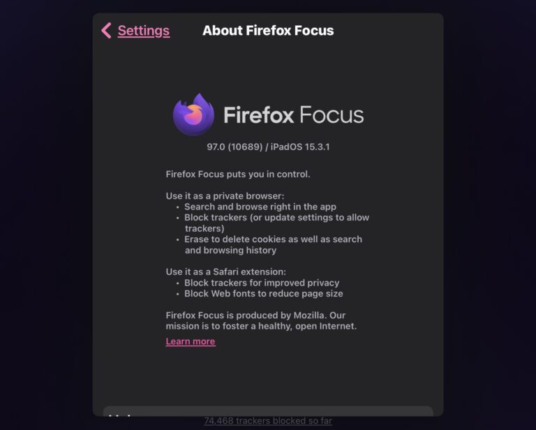 Получите ожидаемую конфиденциальность в Firefox Focus, отключив эти функции