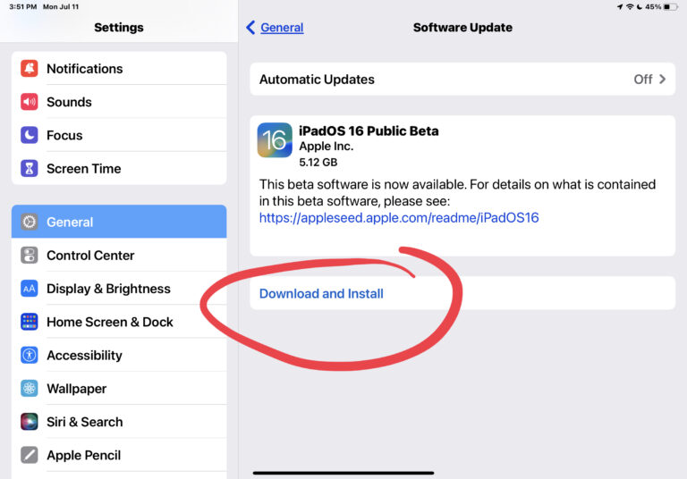 Как установить публичную бета-версию iPadOS 16 на iPad