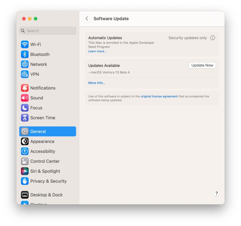 MacOS Ventura Beta 4 доступна для скачивания