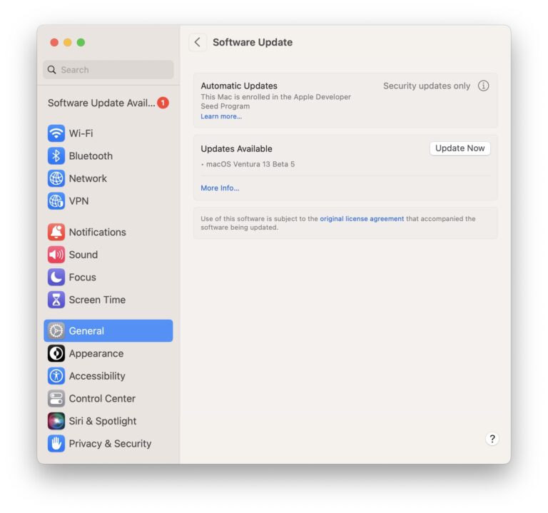 MacOS Ventura Beta 5 доступна для скачивания