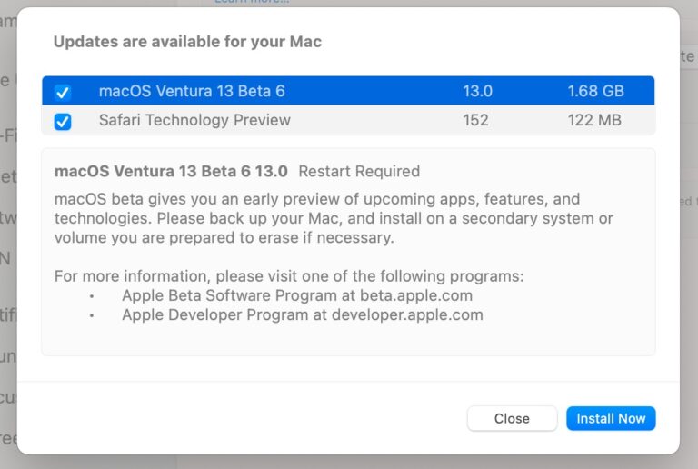 MacOS Ventura Beta 6 доступна для скачивания