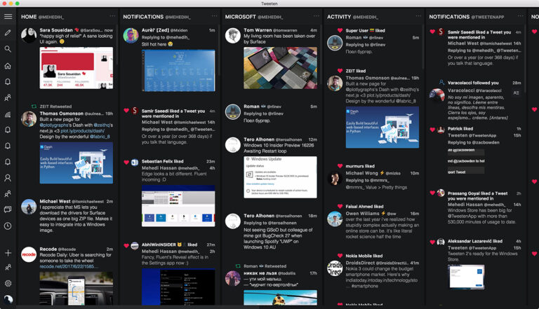 Tweeten — лучшая альтернатива TweetDeck для Mac