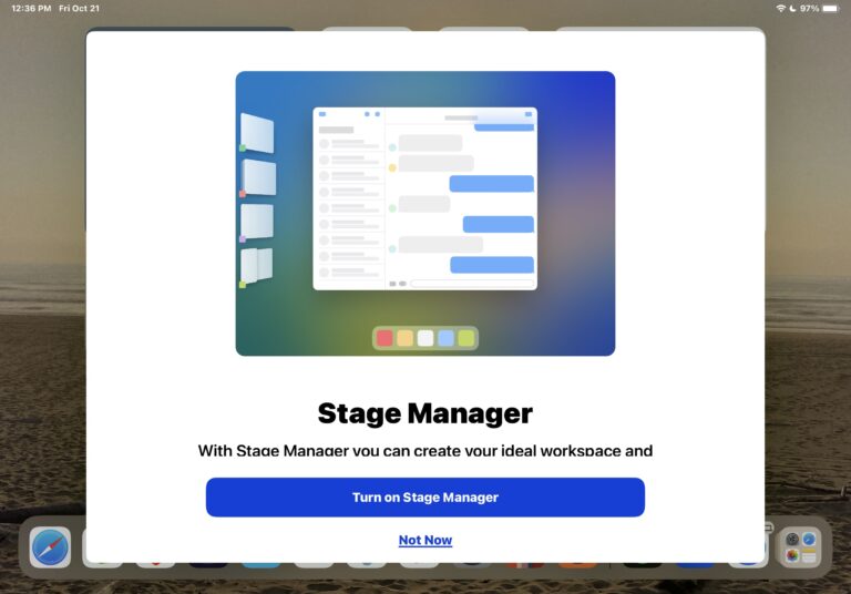 Как включить Stage Manager на iPad