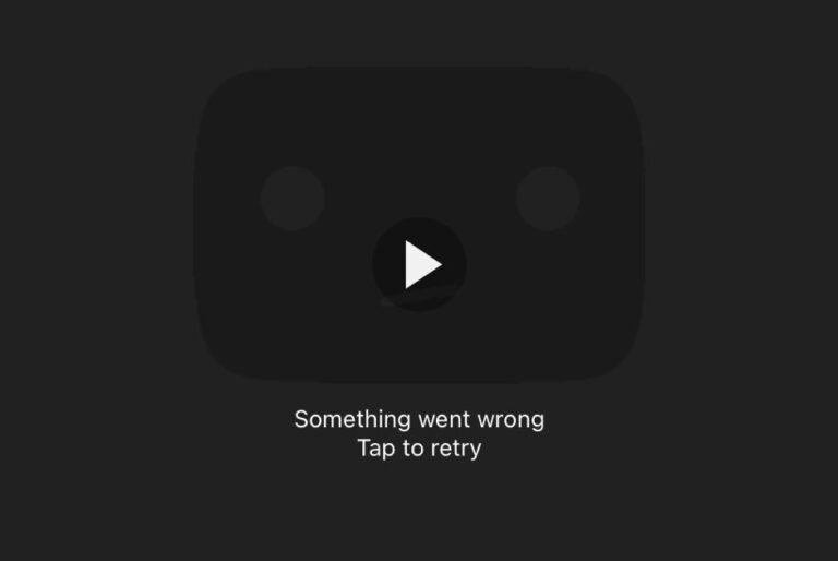 Исправить ошибку YouTube «Что-то пошло не так, нажмите, чтобы повторить попытку» на iPhone или iPad