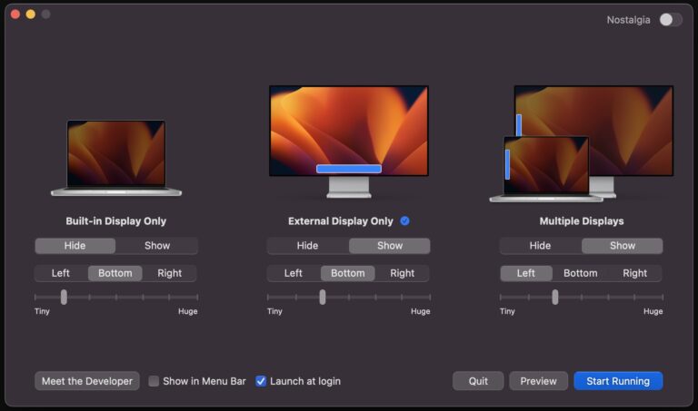 Установите пользовательские настройки док-станции для Mac при подключении к внешним дисплеям с помощью HiDock
