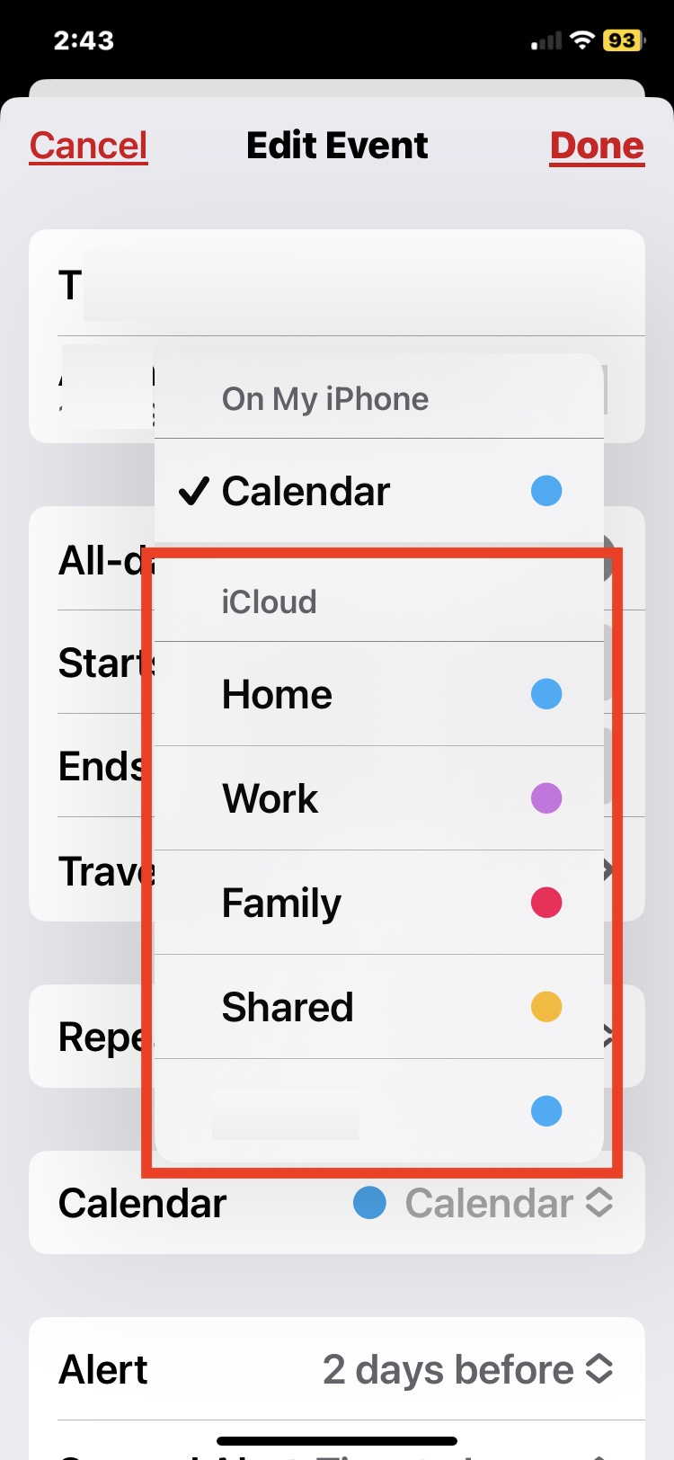 Как изменить событие календаря на iCloud на iPhone и iPad