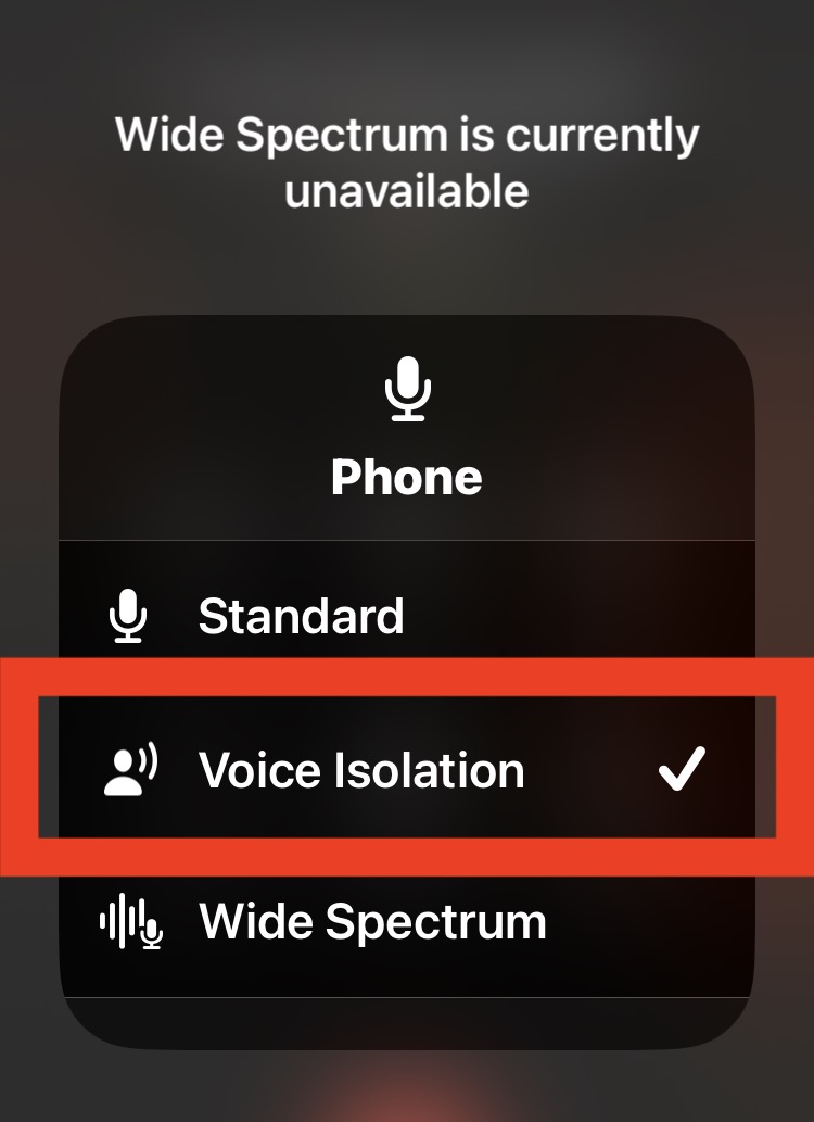 Как включить изоляцию голоса при звонках по мобильному телефону iPhone