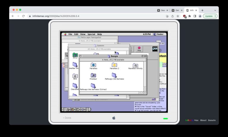 Запустите Mac OS 9 прямо сейчас в веб-браузере с MacOS9.app