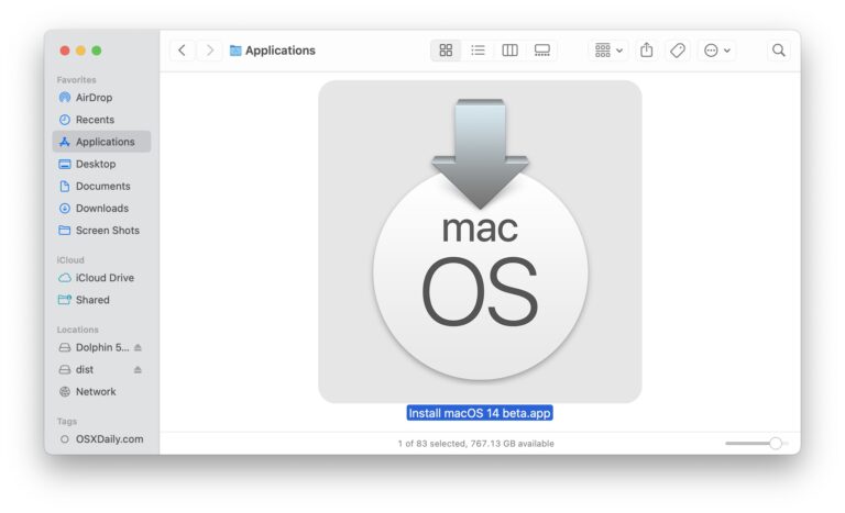 Как загрузить полный установщик бета-версии MacOS Sonoma