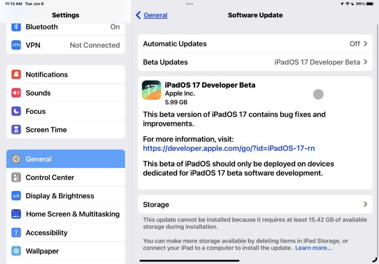 Доступна загрузка iPadOS 17 Beta 3 уже сейчас