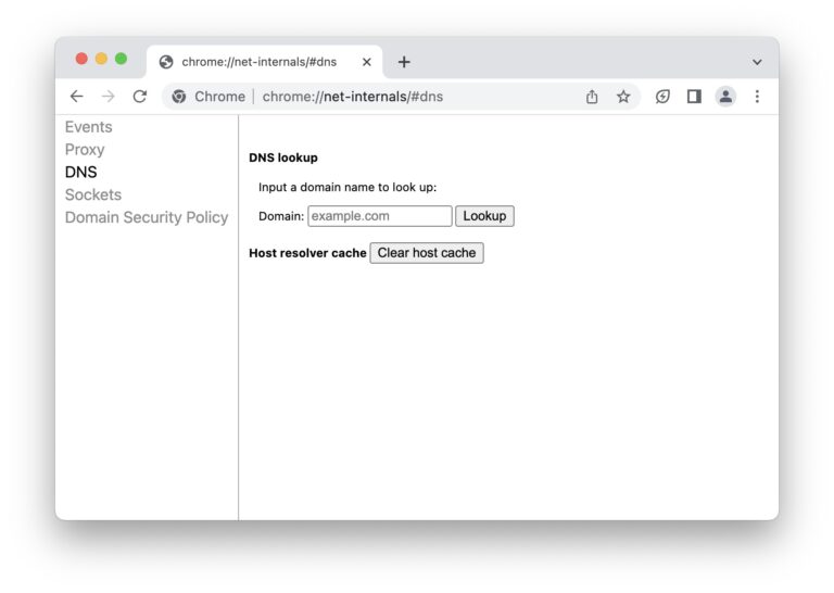 Как очистить кеш DNS в браузере Chrome