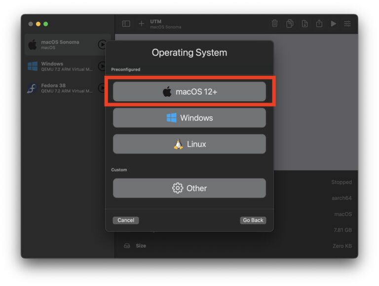 Как установить macOS Sonoma на виртуальную машину с UTM